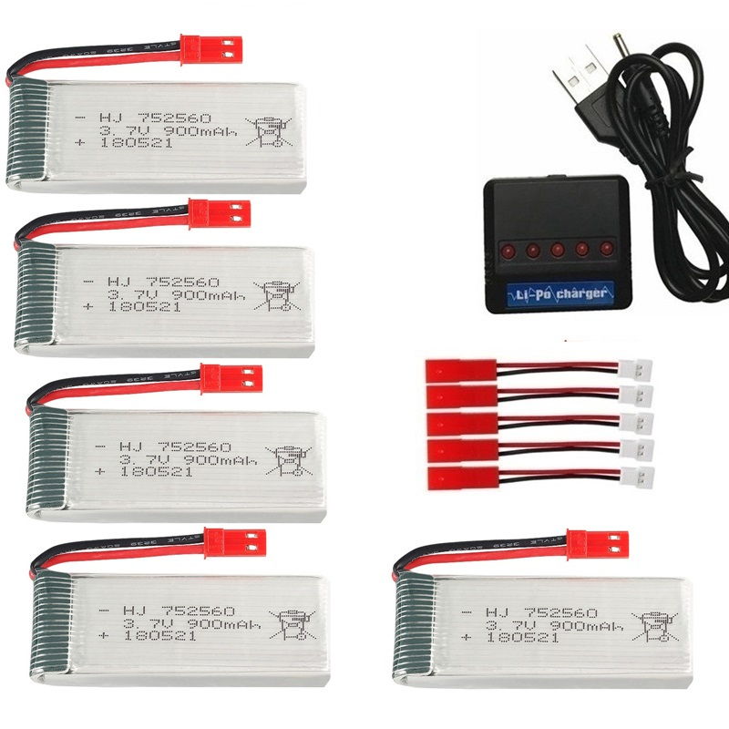JST 3.7V 900mah 충전식 배터리 + 충전기  - Eachine Drone E58 리뷰 및 가격