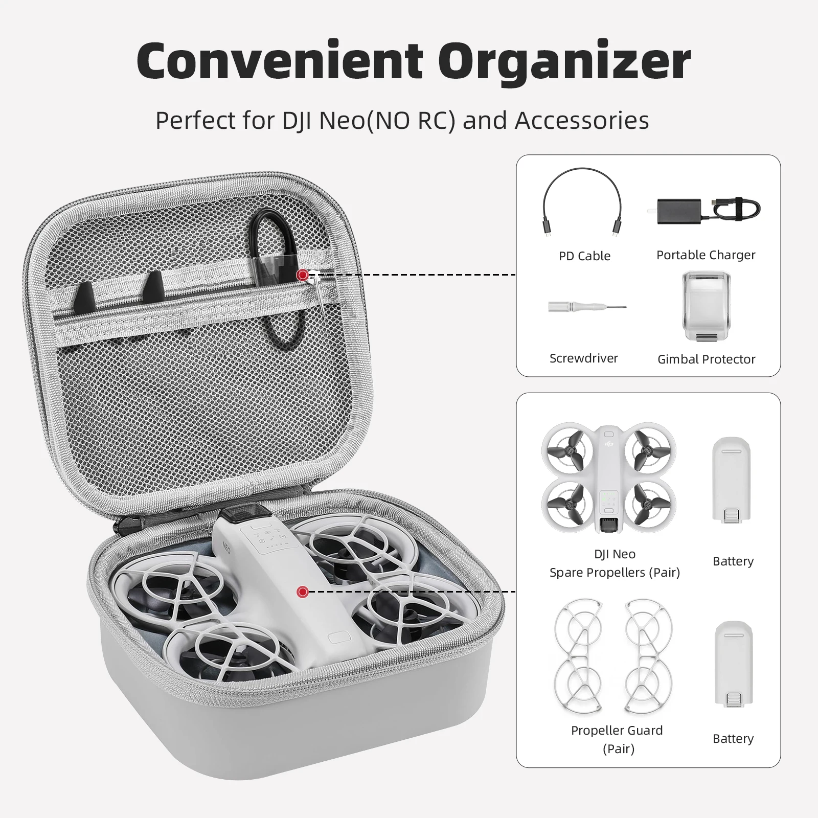 DJI NEO Acce 용 드론 보관 케이스 배터리 보 - Drone Hard Shell Case 리뷰 및 가격