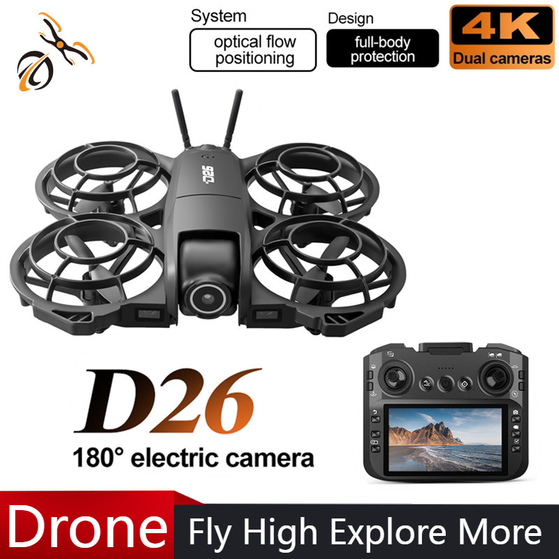 D26 드론 4K 항공 HD 180 °   카메라 드론 - Drone Controller Screen 리뷰 및 가격